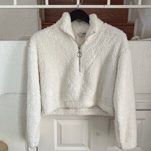 Fashion Nova Cream Teddy Jacket